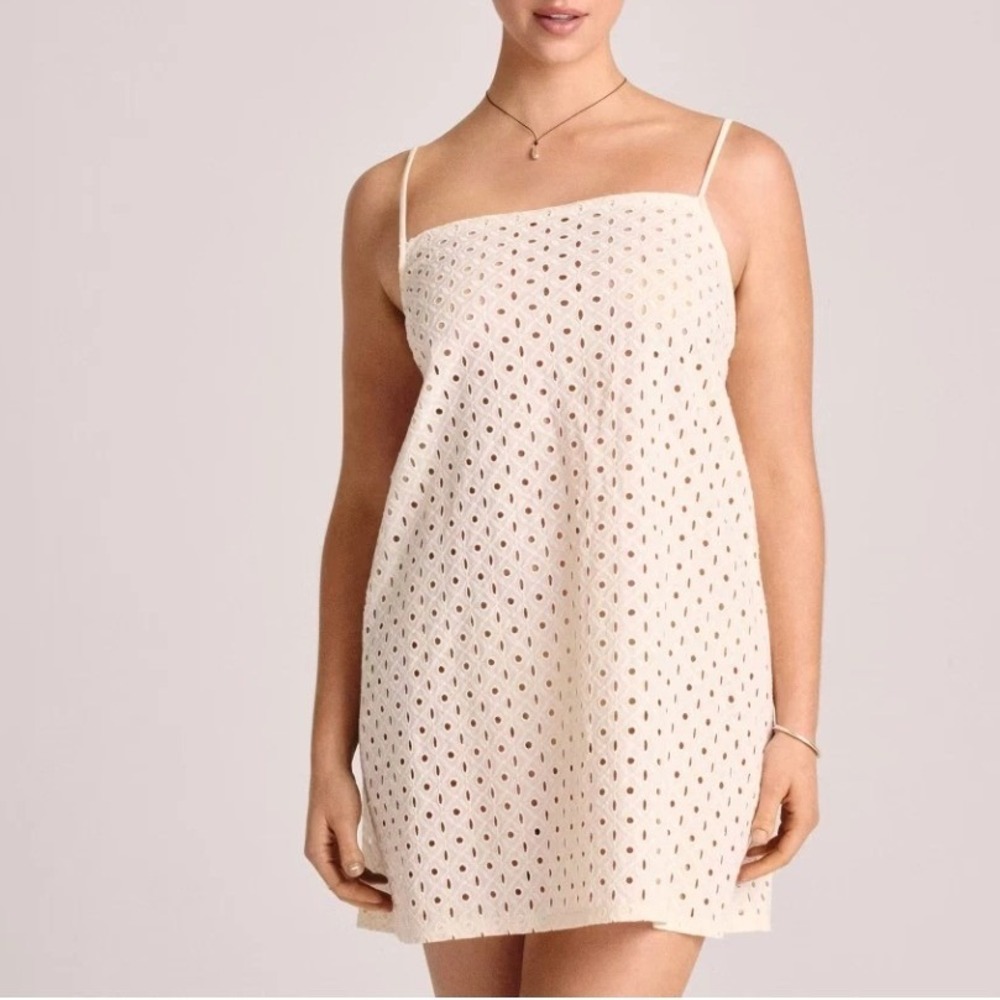 Vitamin A Mini Cotton Eyelet Swim Cover Up Dress Size XXL